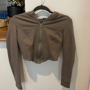 Corset zip up hoodie